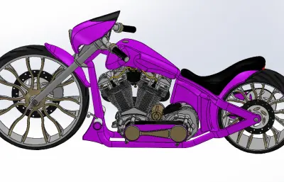 V型双缸摩托车模型