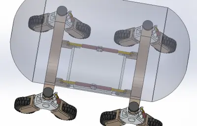 可攀爬可折叠物流运输小车底盘结构