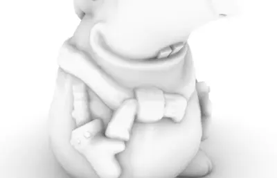 卡通长鼻子老鼠stl模型