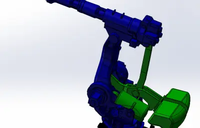 安川MH400II六轴关节可运动机器人模型