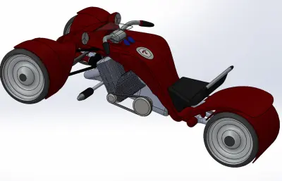 红色跑车 摩托车