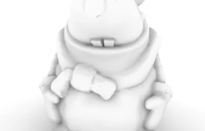 卡通长鼻子老鼠stl模型