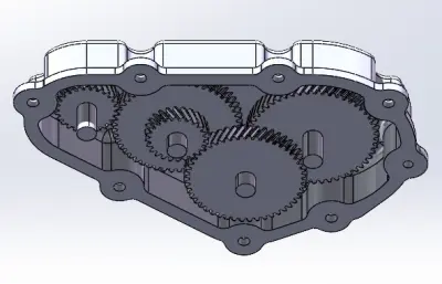 齿轮减速箱剖面图纸