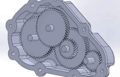 齿轮减速箱剖面图纸