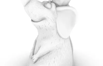 卡通老鼠厨师stl模型