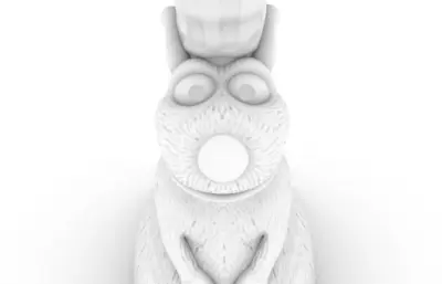 卡通老鼠厨师stl模型