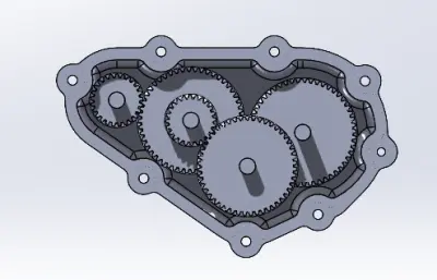 齿轮减速箱剖面图纸