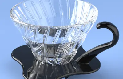玻璃咖啡滴漏锥和支架