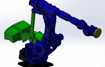 安川MH400II六轴关节可运动机器人模型