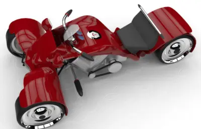 红色跑车 摩托车
