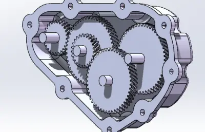 齿轮减速箱剖面图纸