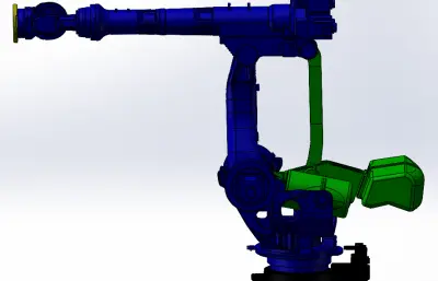 安川MH400II六轴关节可运动机器人模型
