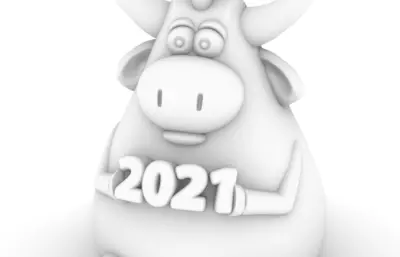 2021牛的三维模型