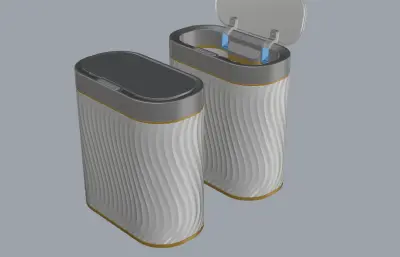 精细垃圾桶建模