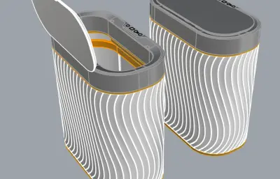 精细垃圾桶建模