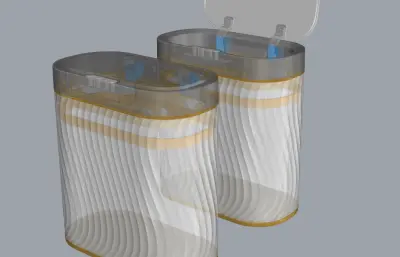 精细垃圾桶建模