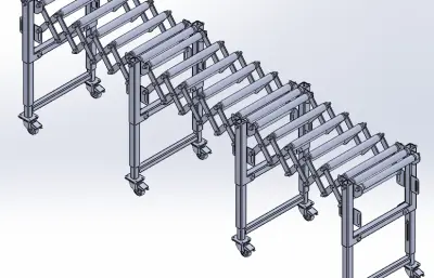 移动折叠辊筒输送机