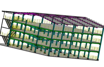 三层式摩托车停车楼