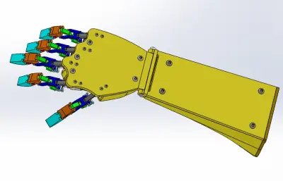 铰接手指与线缆驱动的机械仿生臂结构