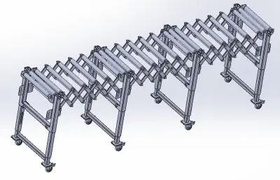 移动折叠辊筒输送机