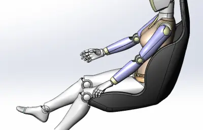 女性坐姿人模型