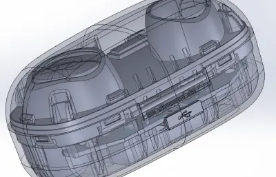 TWS内置耳机充电仓