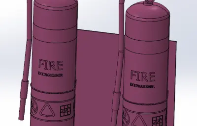 灭火器三维模型设计