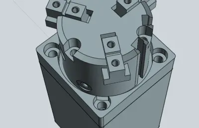 旋转平行气爪3爪