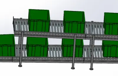 双层背投无动力滚筒线