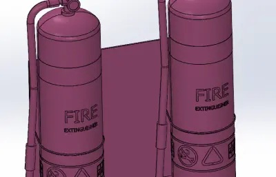 灭火器三维模型设计