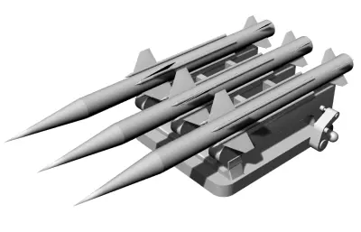 防空系统 火箭弹摆件模型