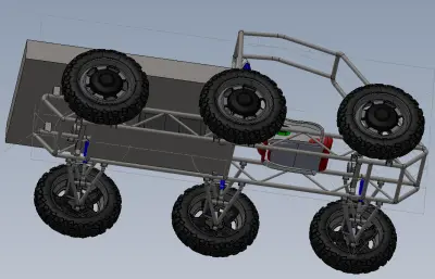 六轮驱动越野型电动卡丁车结构