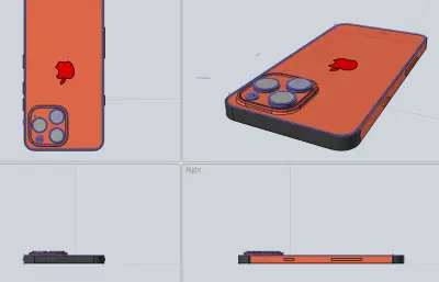 iPhone 14手机模型图纸