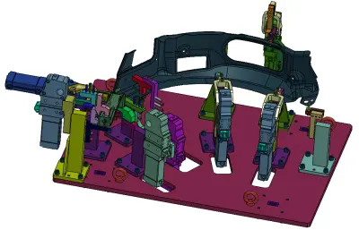钣金汽车门组件焊接夹具设计