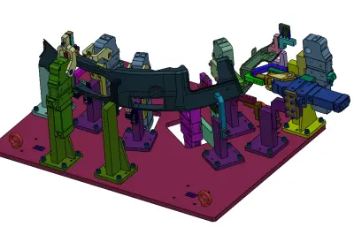钣金汽车门组件焊接夹具设计