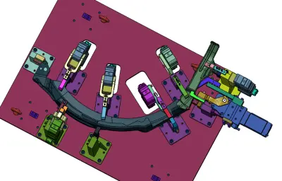 钣金汽车门组件焊接夹具设计