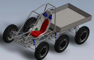 六轮驱动越野型电动卡丁车结构
