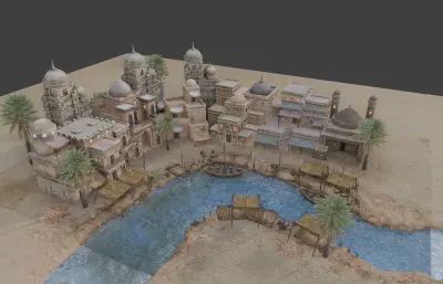 沙漠港口 中东城市+港口