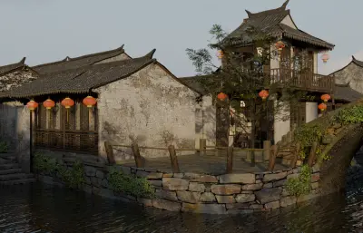 江南水乡 江南古镇场景