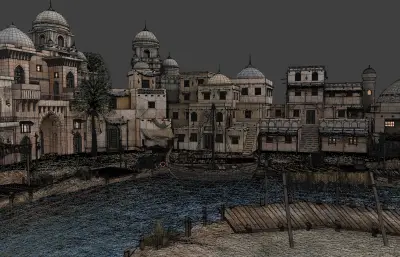 沙漠港口 中东城市+港口