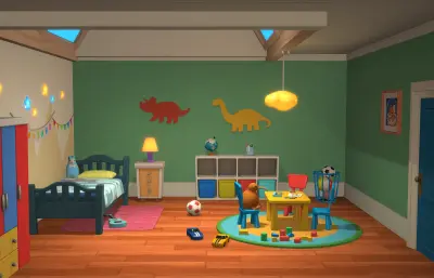 卡通房间 卡通儿童卧室