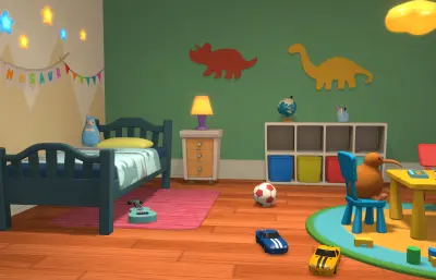 卡通房间 卡通儿童卧室