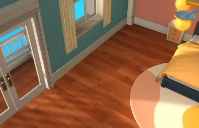 卡通房间 卡通卧室 女孩房间