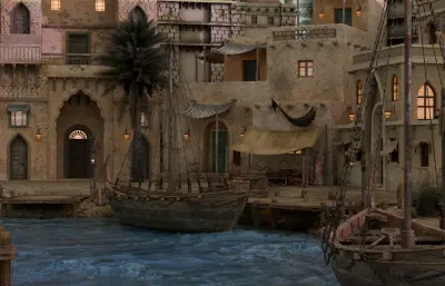 沙漠港口 中东城市+港口