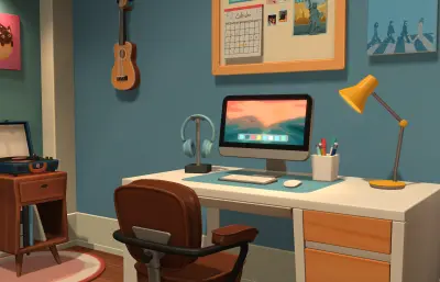 卡通房间 卡通卧室 卡通电脑房