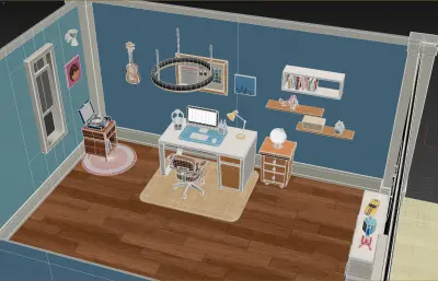 卡通房间 卡通卧室 卡通电脑房