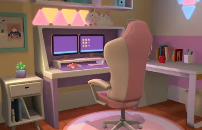 卡通房间 卡通卧室 电竞房