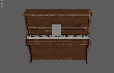 破旧钢琴 老式古董钢琴 复古钢琴