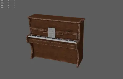 破旧钢琴 老式古董钢琴 复古钢琴