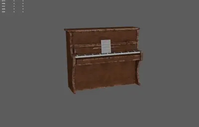 破旧钢琴 老式古董钢琴 复古钢琴
